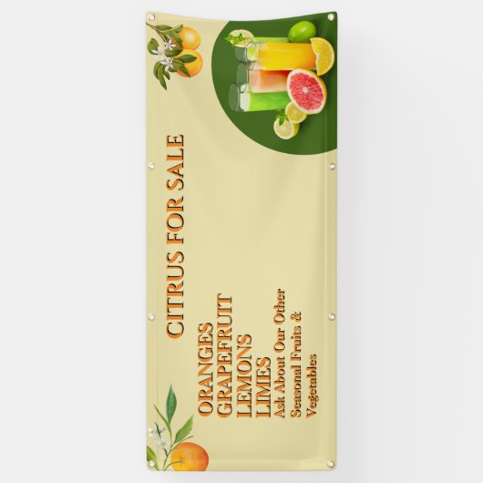 Banderoles Personnaliser Citrus À Vendre Fruit Stand Business (Vertical)