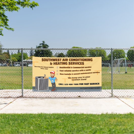 Banderoles Personnaliser Climatisation Chauffage HVAC Large (Insitu)