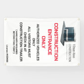 Banderoles Personnaliser Construction Entrepreneur Logo Site  (Horizontal)