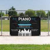 Banderoles Personnaliser Cours de piano Musique Professeur Ja (Insitu)