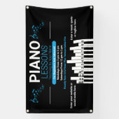 Banderoles Personnaliser Cours de piano Musique Professeur Ja (Verticale)