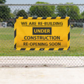 Banderoles Personnaliser De La Reconstruction En Cours De Con (En situation)