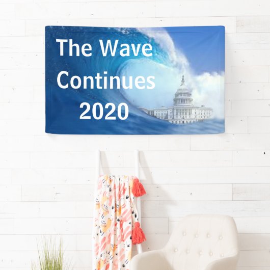 Banderoles Personnaliser de l'élection Blue Wave 2020 (En situation)