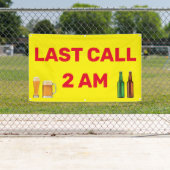 Banderoles Personnaliser Dernier Call 2AM Bar Pub Business (En situation)