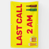 Banderoles Personnaliser Dernier Call 2AM Bar Pub Business (Vertical)