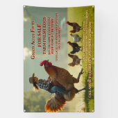 Banderoles Personnaliser Drôle Ferme Bio Oeufs Frais Cage Gra (Verticale)