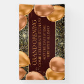 Banderoles Personnaliser Elégant Grand Ouverture Ballons Or (Verticale)