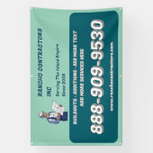 Banderoles Personnaliser Générale Entrepreneur Annonce d'un c (Verticale)