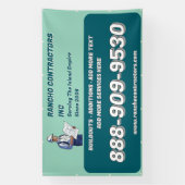 Banderoles Personnaliser Générale Entrepreneur Annonce d'un c (Verticale)