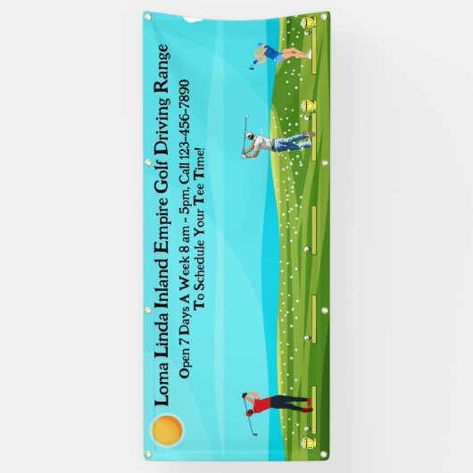 Banderoles Personnaliser Golf Plage de conduite Business Pitt (Vertical)