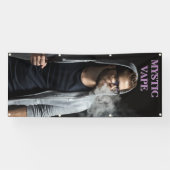 Banderoles Personnaliser Hipster Man Vaping Vape Shop Busines (Horizontal)