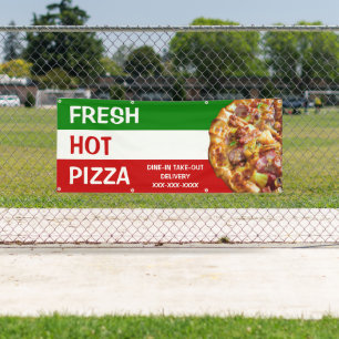Banderoles Personnaliser la boutique de pizza Drapeau italien
