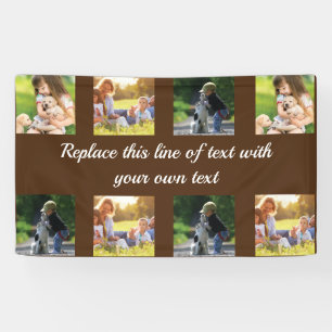 Banderoles Personnaliser le collage photo et le texte