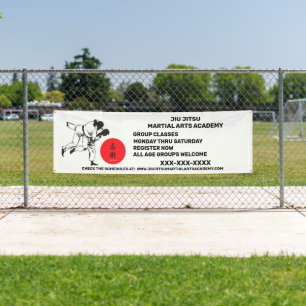 Banderoles Personnaliser l'école de Jiu Jitsu Arts Martiaux E