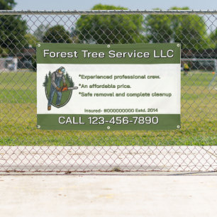 Banderoles Personnaliser l'entreprise de service d'arbre avec