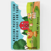 Banderoles Personnaliser les oeufs frais de ferme à vendre (Vertical)