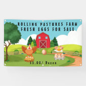 Banderoles Personnaliser les oeufs frais de ferme à vendre (Horizontal)
