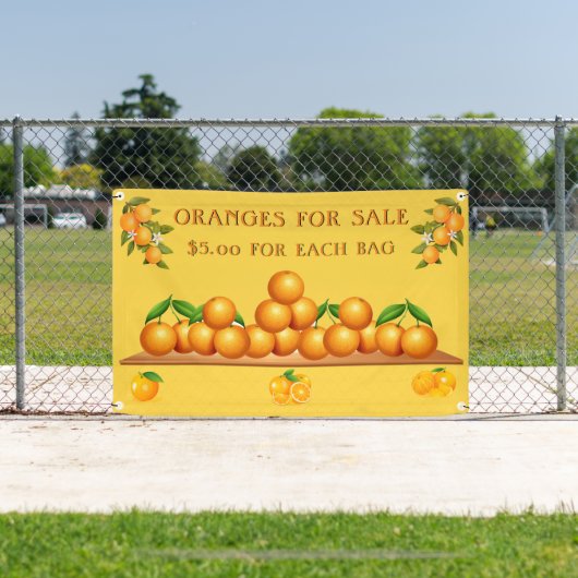 Banderoles Personnaliser Les Oranges À Vendre Orange Grove (Insitu)
