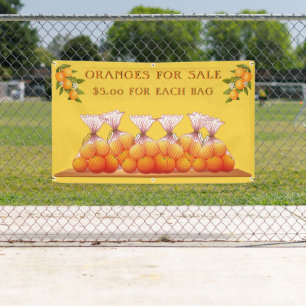Banderoles Personnaliser Les Oranges À Vendre Personnaliser P