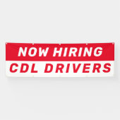 Banderoles Personnaliser Maintenant Embauche Des Pilotes CDL  (Horizontal)