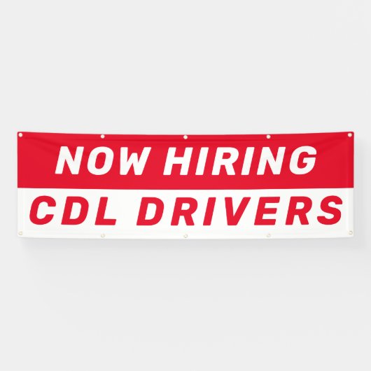 Banderoles Personnaliser Maintenant Embauche Des Pilotes CDL  (Horizontal)
