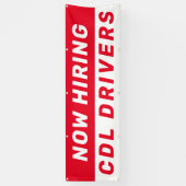 Banderoles Personnaliser Maintenant Embauche Des Pilotes CDL  (Vertical)