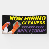 Banderoles Personnaliser Maintenant Embaucher Nettoyeurs Appl (Horizontal)