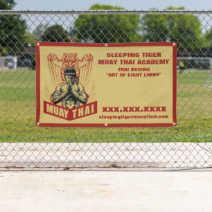 Banderoles Personnaliser Muay Thai Martial Arts School Grand