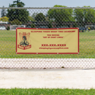 Banderoles Personnaliser Muay Thai Martial Arts School Grand