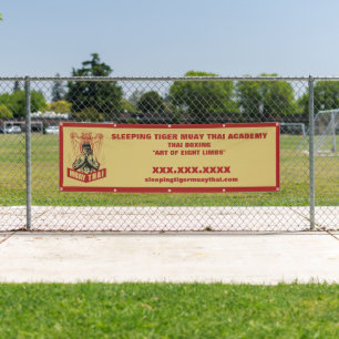 Banderoles Personnaliser Muay Thai Martial Arts School Grand