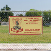 Banderoles Personnaliser Muay Thai Martial Arts School Small (Insitu)