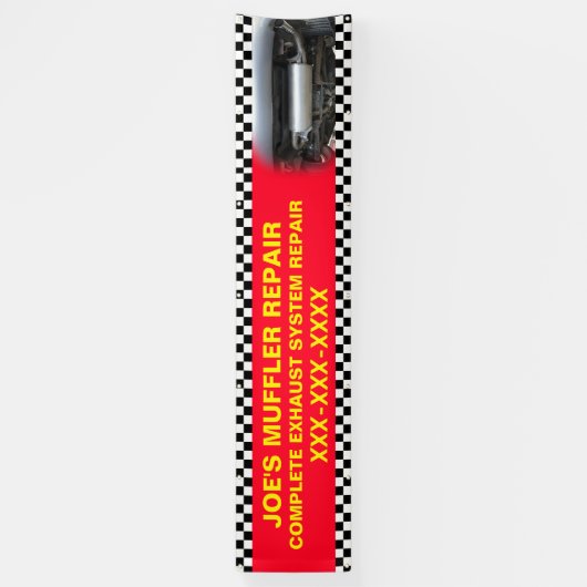 Banderoles Personnaliser Muffler Réparation des gaz d'échappe (Vertical)
