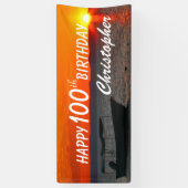 Banderoles Personnaliser Nom Joyeux 100e anniversaire Bateau  (Vertical)