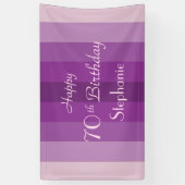 Banderoles Personnaliser Nom Joyeux 70e anniversaire Purple S (Vertical)