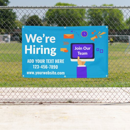 Banderoles Personnaliser Nous embauchons Rejoignez notre équi (En situation)