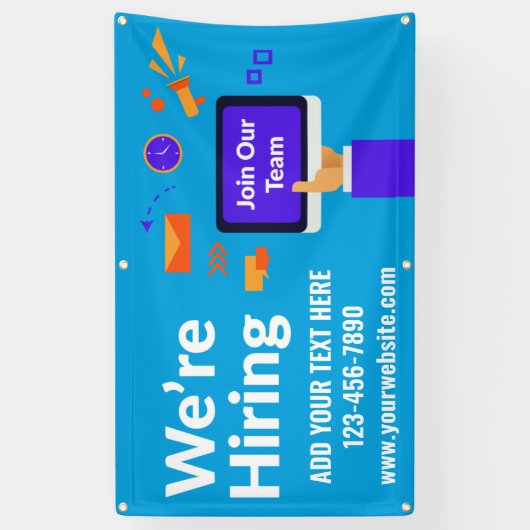 Banderoles Personnaliser Nous embauchons Rejoignez notre équi (Vertical)