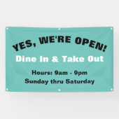 Banderoles Personnaliser Nous sommes Open Dine In & Take Out (Horizontal)