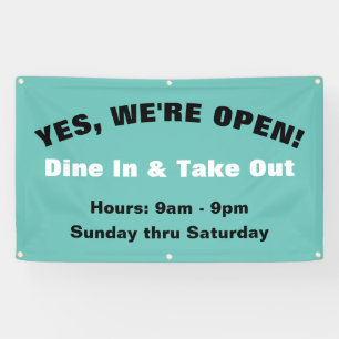Banderoles Personnaliser Nous sommes Open Dine In & Take Out