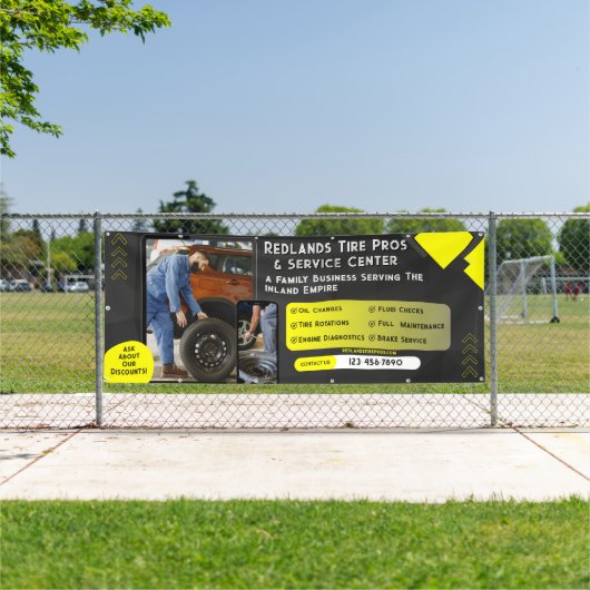 Banderoles Personnaliser Nouveau Pneus usagés Service de répa (Insitu)