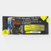 Banderoles Personnaliser Nouveau Pneus usagés Service de répa (Horizontal)