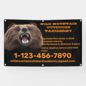 Banderoles Personnaliser Ours Grand Jeu Taxidermy Shop (Horizontal)