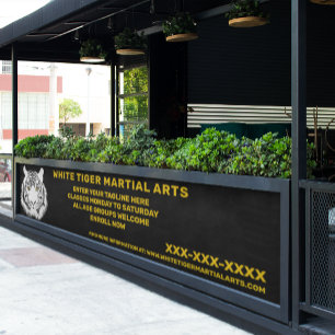 Banderoles Personnaliser personnalisée sur les arts martiaux 