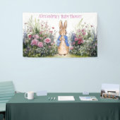 Banderoles Personnaliser Pierre le Baby shower lapin (Salon professionnel)