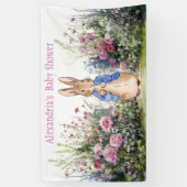 Banderoles Personnaliser Pierre le Baby shower lapin (Vertical)