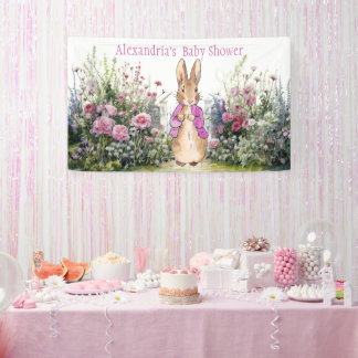 Banderoles Personnaliser Pierre le Baby shower lapin
