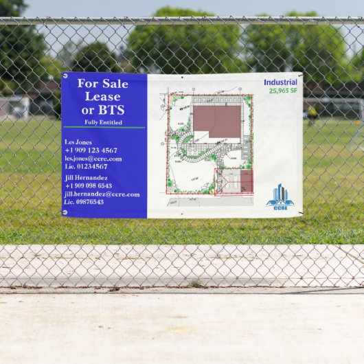 Banderoles Personnaliser pour la vente location ou BTS Site D (En situation)