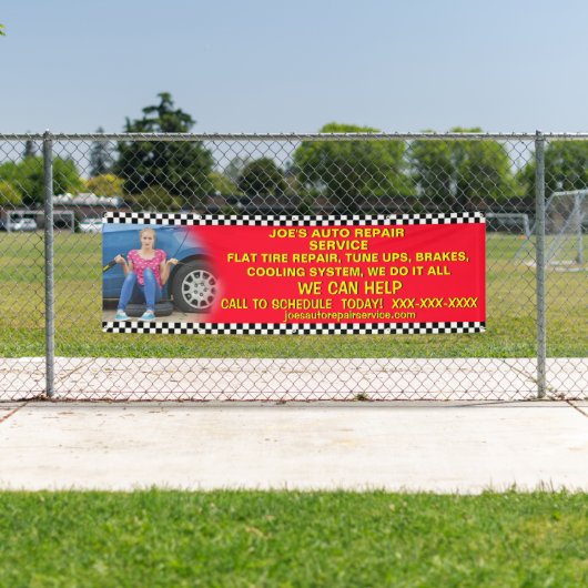 Banderoles Personnaliser Réparation Automatique Freins Tune U (En situation)