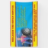 Banderoles Personnaliser Réparation des pneus Shop Photo Text (Vertical)