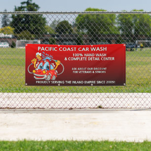 Banderoles Personnaliser Rouge Laver voiture Comical Toon Car