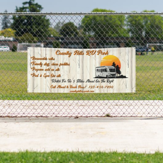 Banderoles Personnaliser RV Park Camping Autoroute (En situation)